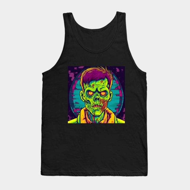 Korean Zombie man in neon lights Tank Top by KOTYA